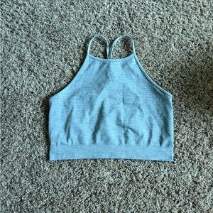 Light Blue Halter Crop Top